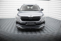 Maxton Design Street+ Spoilerlippe Front Ansatz V.1 passend für Skoda Kodiaq Sportline Mk1 Facelift schwarz Hochglanz