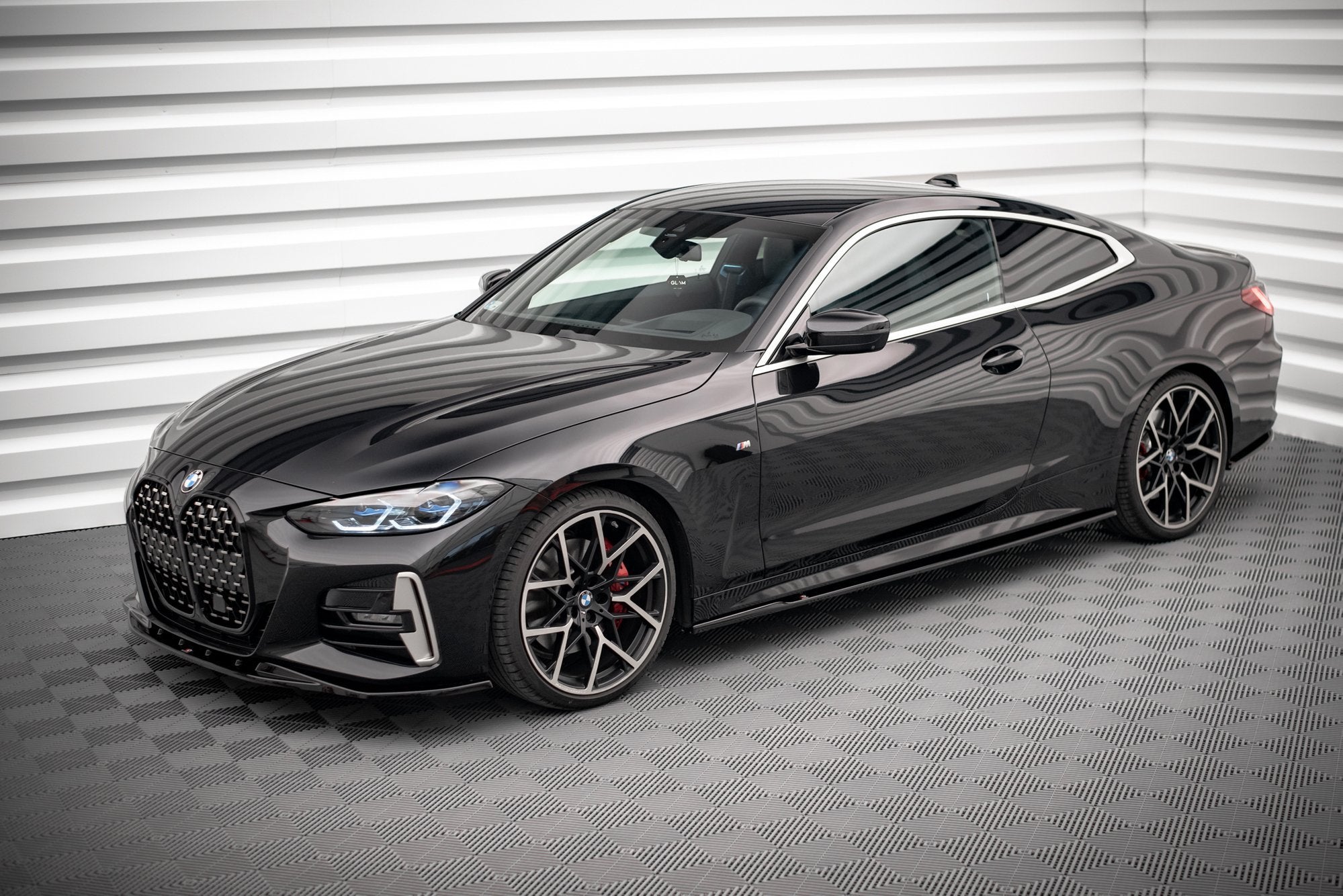 Maxton Design Street+ Seitenschweller Leisten passend für V.1 passend für BMW 4er M-Paket / M440i G22 / G23 / G22 Facelift / G23 Facelift schwarz Hochglanz