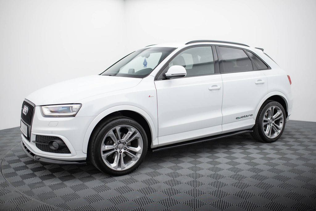 Maxton Design Street+ Seitenschweller Leisten passend für Audi Q3 S-line 8U schwarz Hochglanz