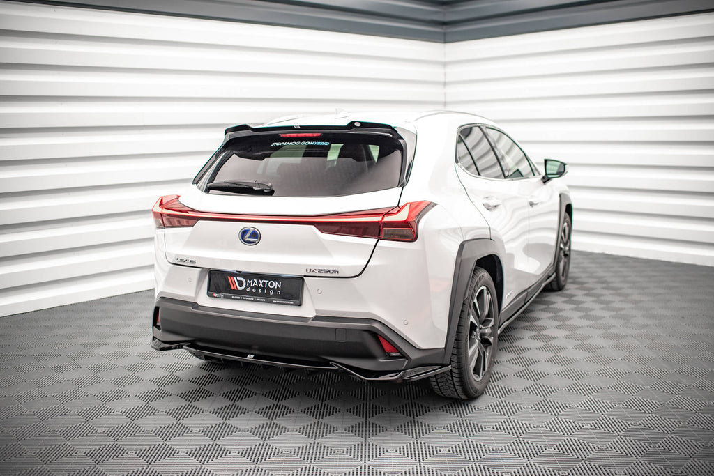 Maxton Design Spoiler CAP passend für Lexus UX F-Sport Mk1 schwarz Hochglanz