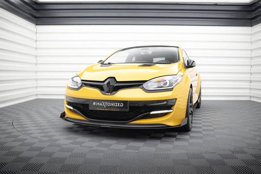 Maxton Design Maske Schlitze schwarz Hochglanz für Renault Megane RS Mk3