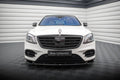 Maxton Design Street+ Spoilerlippe Front Ansatz V.2 passend für Mercedes-Benz S AMG-Line W222 Facelift schwarz Hochglanz