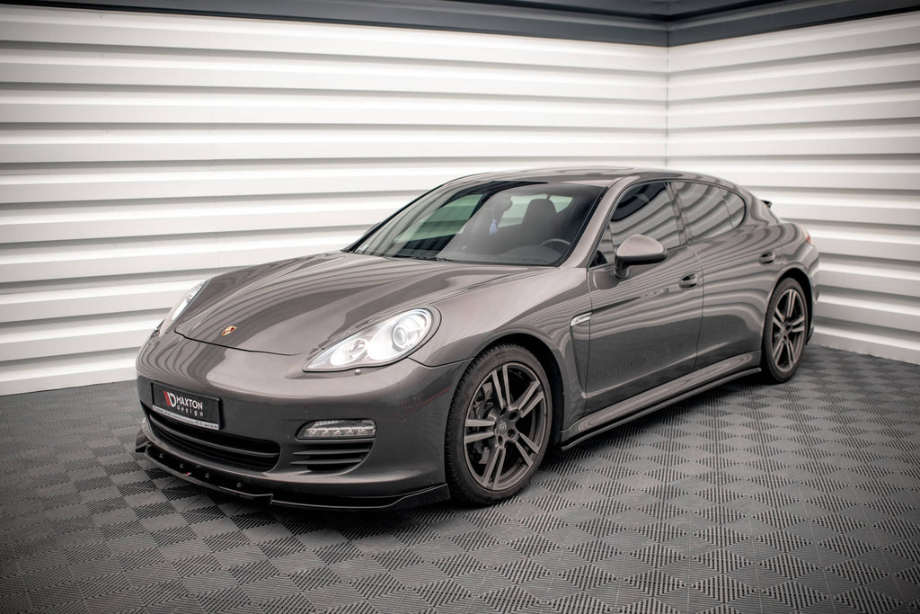 Maxton Design Street+ Seitenschweller Leisten V.2 passend für Porsche Panamera / Panamera Diesel / Panamera Turbo 970 schwarz Hochglanz
