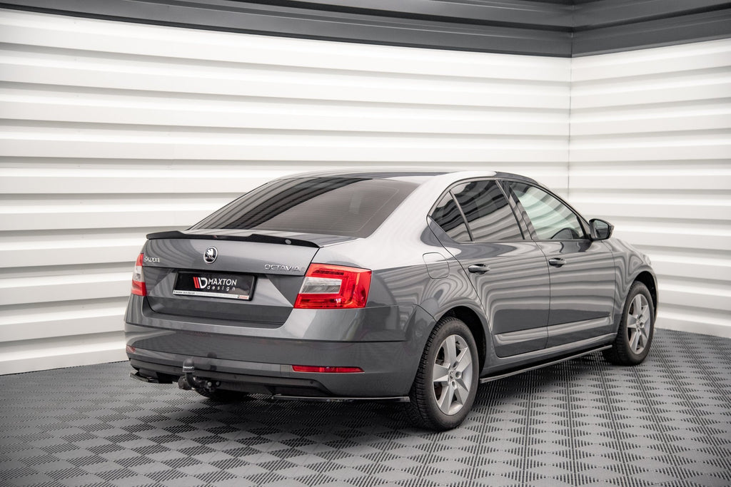 Maxton Design Street+ Seitenschweller Leisten passend für Skoda Octavia Mk3 Facelift schwarz Hochglanz