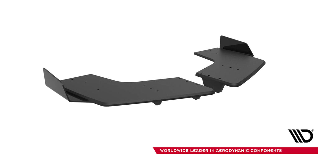 Maxton Design Street Pro Heck Ansatz Flaps Diffusor + Flaps passend für Mitsubishi Lancer EVO X schwarz Hochglanz