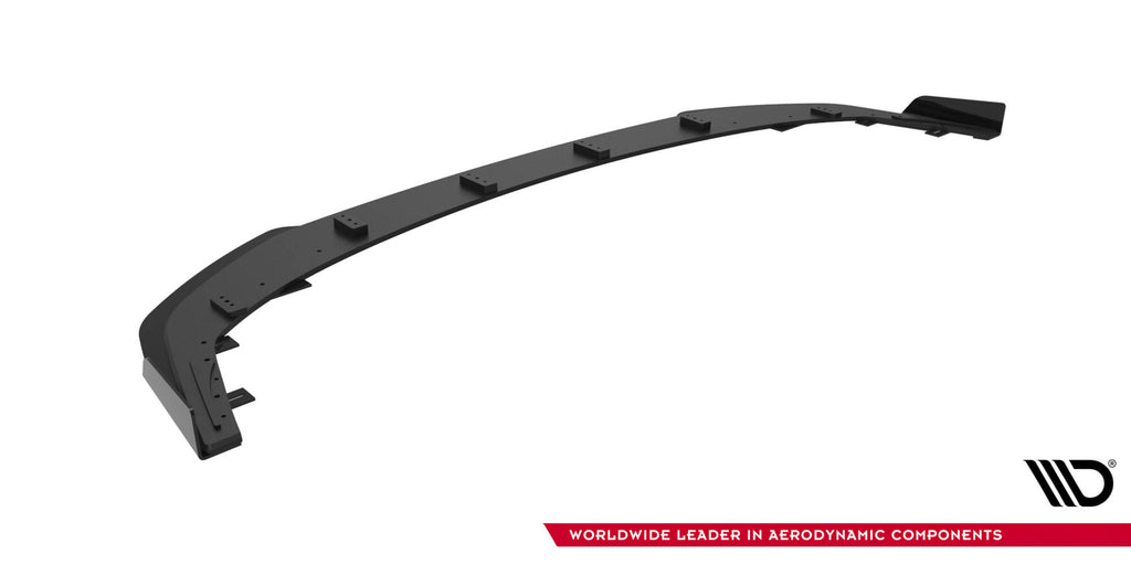 Maxton Design Street Pro Street+ Spoilerlippe Front Ansatz + Flaps passend für Mitsubishi Lancer EVO X schwarz Hochglanz