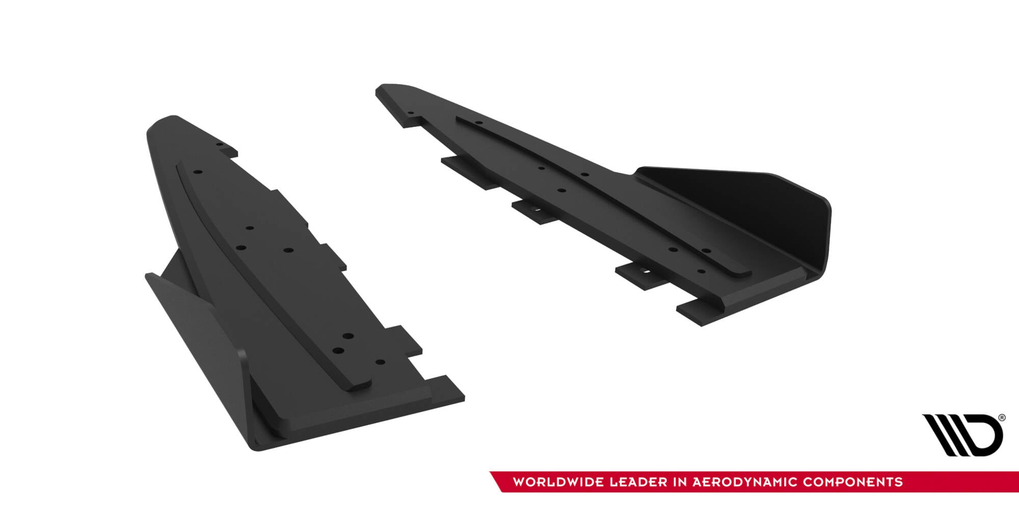 Maxton Design Street Pro Heck Ansatz Flaps Diffusor + Flaps passend für Ford Mustang GT Mk6 schwarz Hochglanz