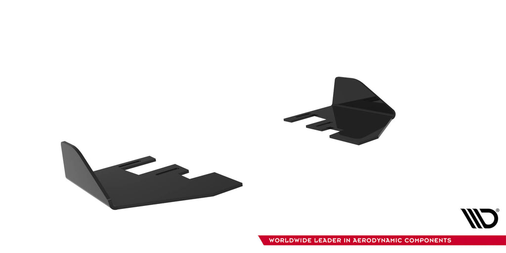 Maxton Design Hintere Seiten Flaps passend für BMW 1er M-Paket F70 schwarz Hochglanz