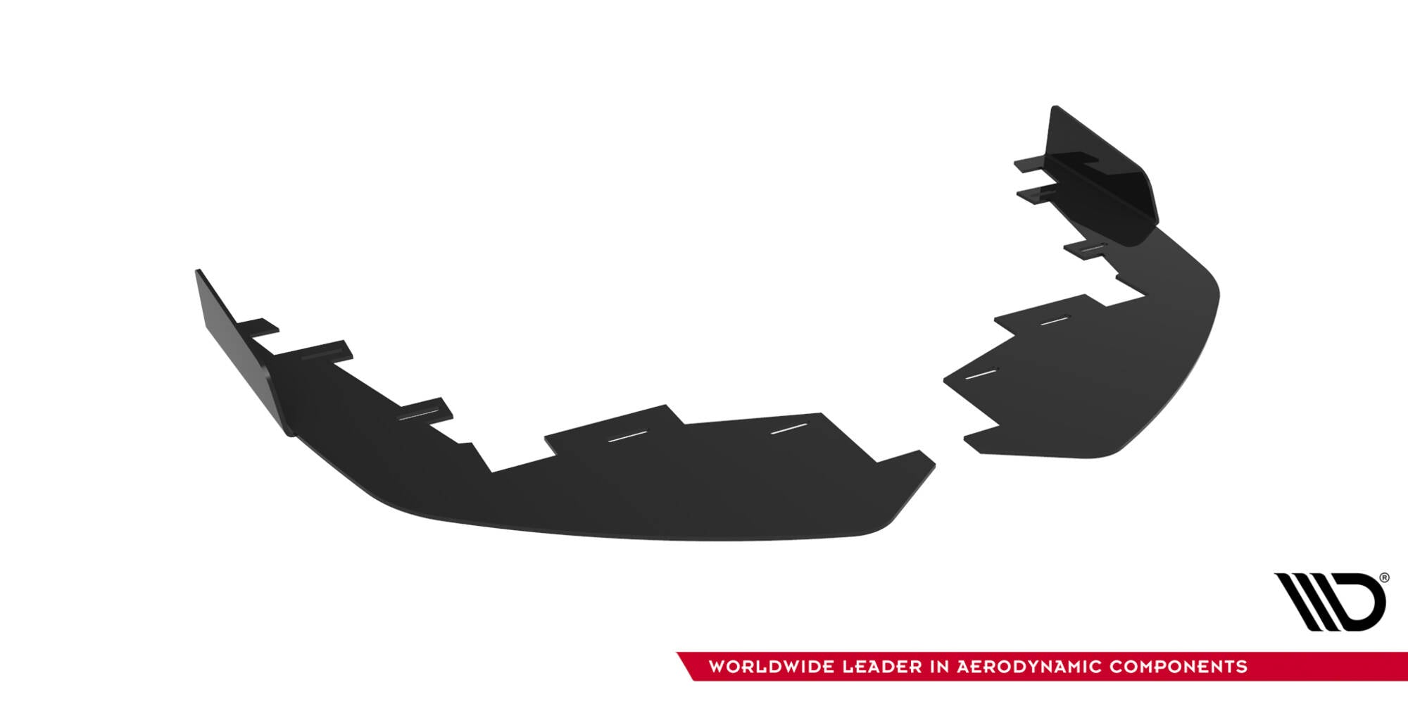 Maxton Design Front Stoßstange Flaps passend für Mitsubishi Lancer EVO X schwarz Hochglanz