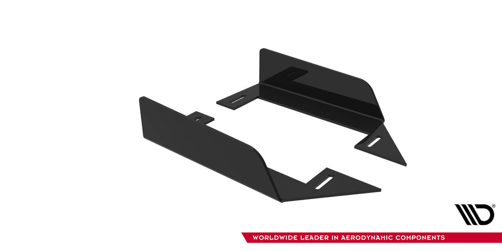 Maxton Design Seitenschweller Flaps passend für Mitsubishi Lancer EVO X schwarz Hochglanz