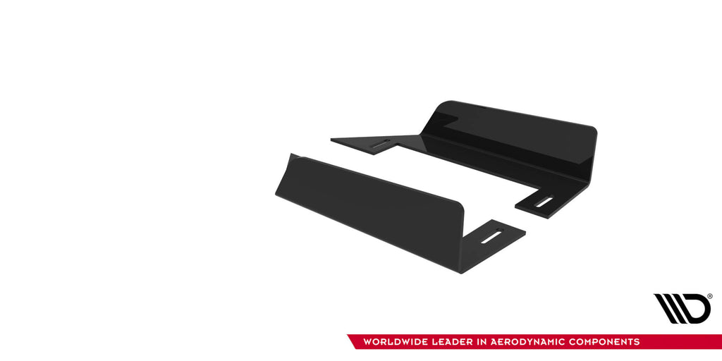Maxton Design Seitenschweller Flaps passend für Mitsubishi Lancer EVO X schwarz Hochglanz