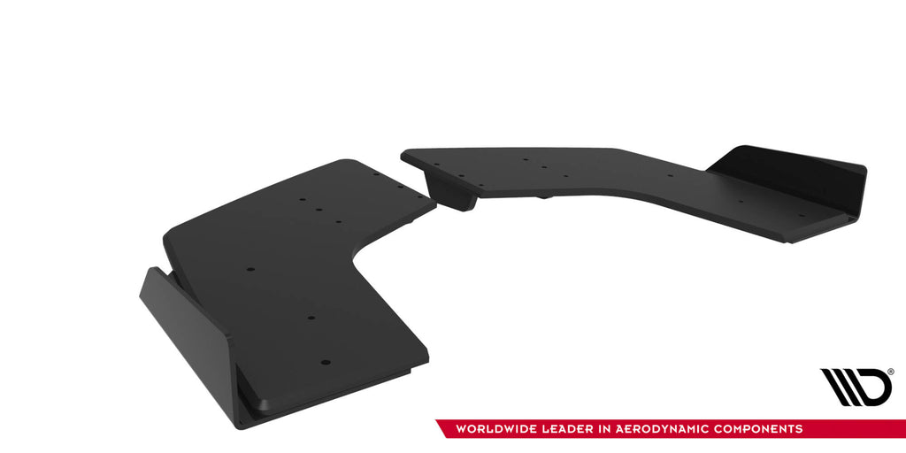 Maxton Design Street Pro Heck Ansatz Flaps Diffusor + Flaps passend für Mitsubishi Lancer EVO X schwarz Hochglanz