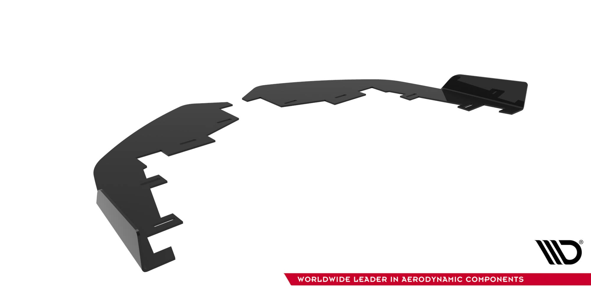 Maxton Design Front Stoßstange Flaps passend für Mitsubishi Lancer EVO X schwarz Hochglanz