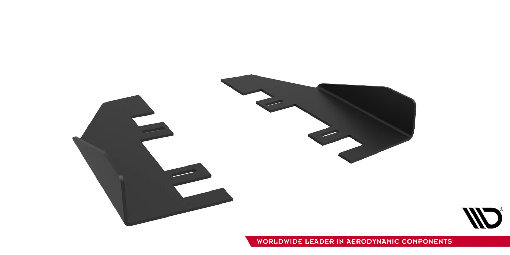 Maxton Design Hintere Seiten Flaps passend für Ford Mustang GT Mk6 schwarz Hochglanz