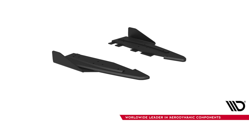 Maxton Design Street Pro Heck Ansatz Flaps Diffusor + Flaps passend für Ford Mustang GT Mk6 schwarz Hochglanz