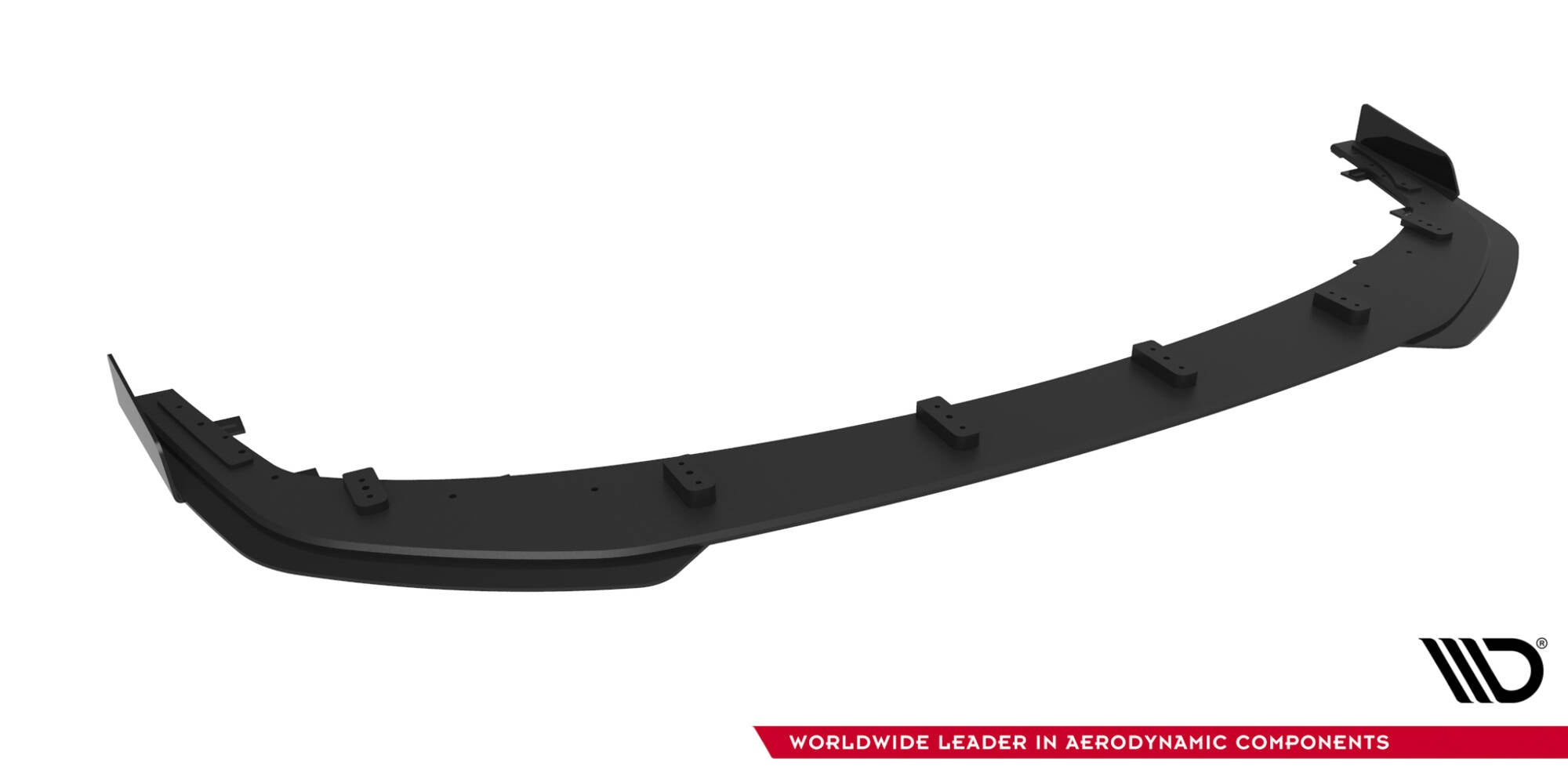 Maxton Design Street Pro Street+ Spoilerlippe Front Ansatz + Flaps passend für Mitsubishi Lancer EVO X schwarz Hochglanz