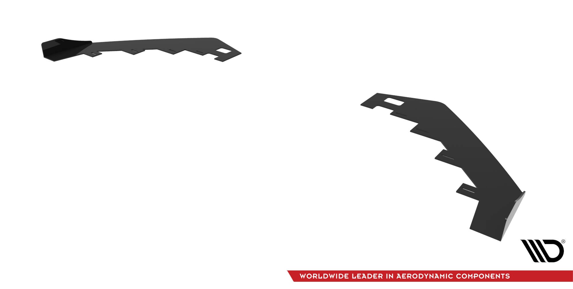 Maxton Design Front Stoßstange Flaps passend für Mercedes-AMG CLA 45 Aero C117 Facelift schwarz Hochglanz