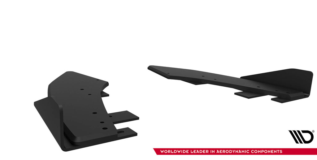Maxton Design Street Pro Heck Ansatz Flaps Diffusor + Flaps passend für Ford Audi S3 Limousine 8Y Facelift schwarz Hochglanz