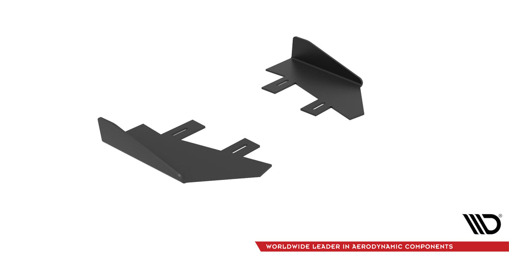 Maxton Design Hintere Seiten Flaps passend für Ford Mondeo Sport Mk5 Facelift / Fusion Sport Mk2 Facelift schwarz Hochglanz
