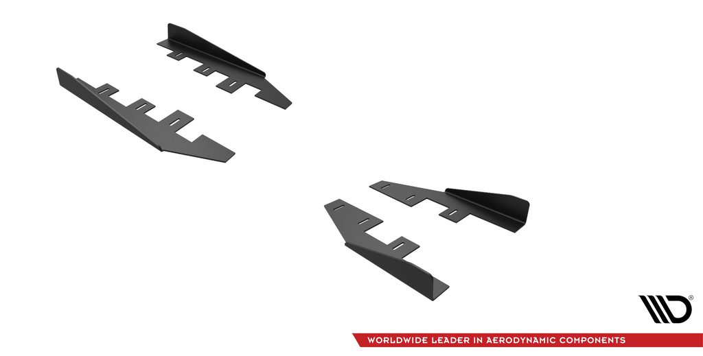 Maxton Design Seitenschweller Flaps passend für Ford Mondeo Sport Mk5 Facelift / Fusion Sport Mk2 Facelift schwarz Hochglanz