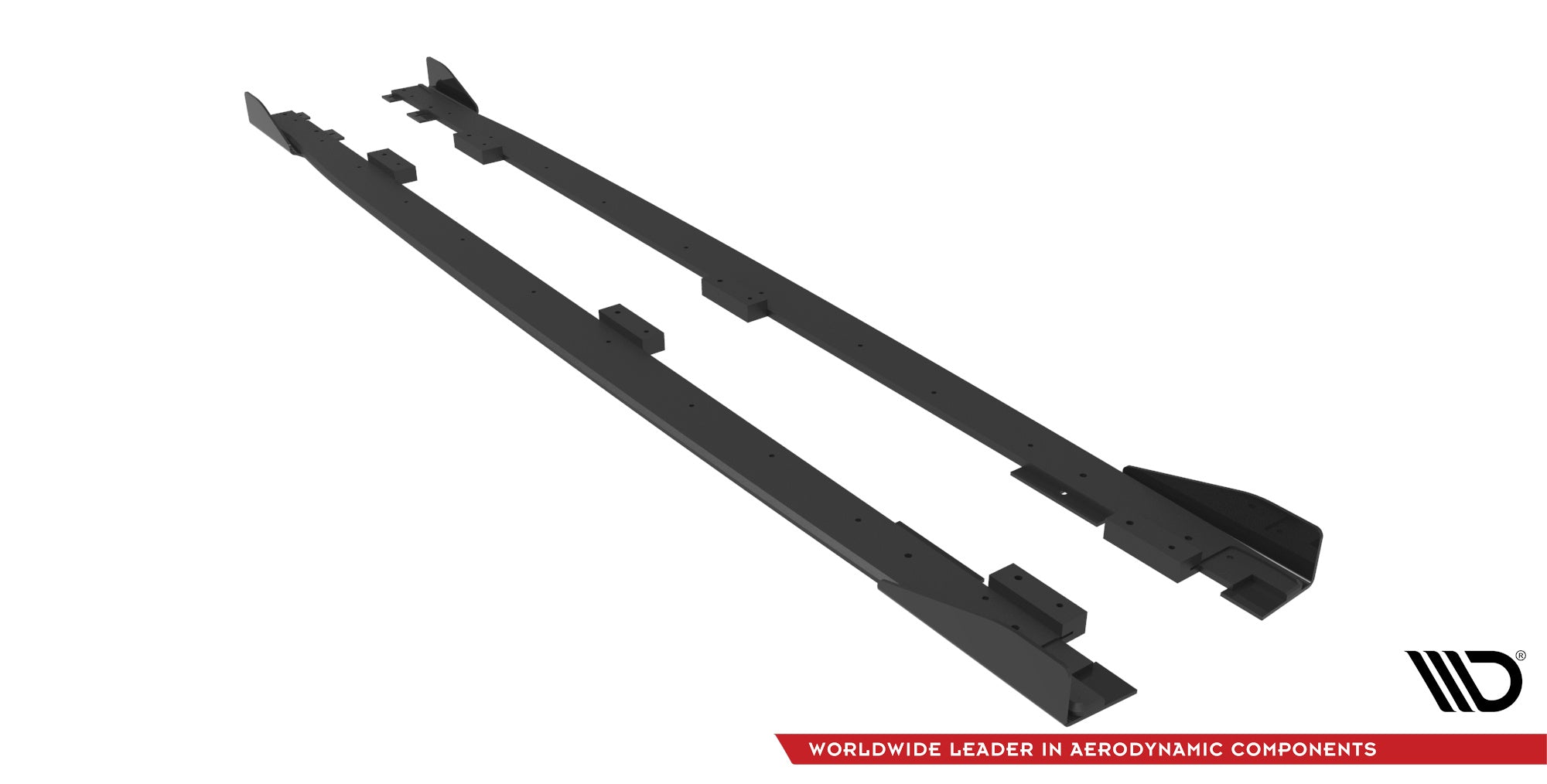 Maxton Design Street Pro Street+ Seitenschweller Leisten + Flaps passend für Peugeot 208 GT Mk2 schwarz Hochglanz