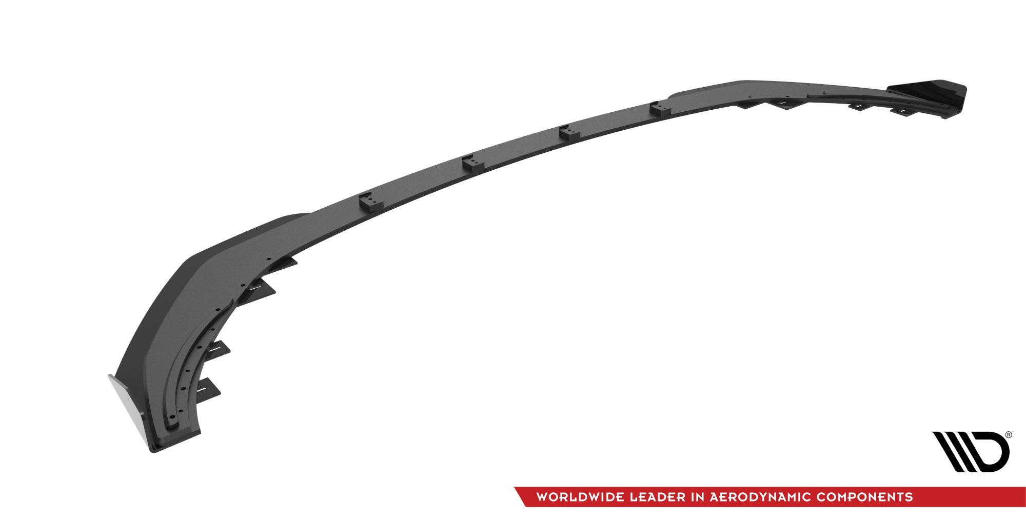 Maxton Design Street Pro Street+ Spoilerlippe Front Ansatz + Flaps passend für Mercedes-AMG C43 Coupe / Cabrio C205 Facelift / A205 Facelift schwarz Hochglanz