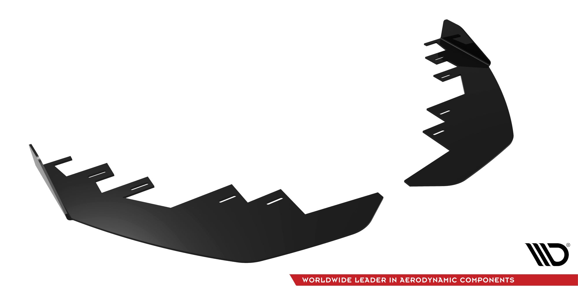 Maxton Design Front Stoßstange Flaps passend für Mercedes-AMG C43 Coupe / Cabrio C205 Facelift / A205 Facelift schwarz Hochglanz