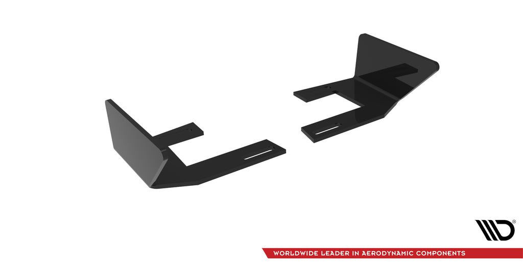 Maxton Design Hintere Seiten Flaps passend für Peugeot 208 GT Mk2 schwarz Hochglanz