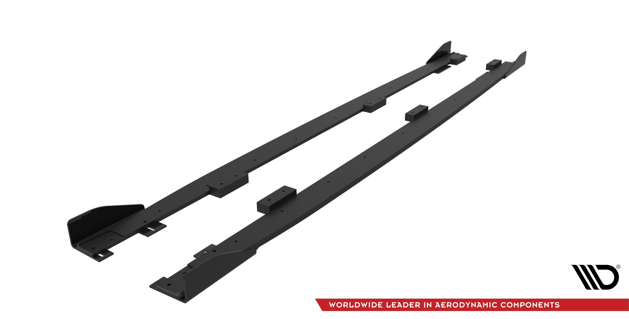 Maxton Design Street Pro Street+ Seitenschweller Leisten + Flaps passend für Peugeot 208 GT Mk2 schwarz Hochglanz