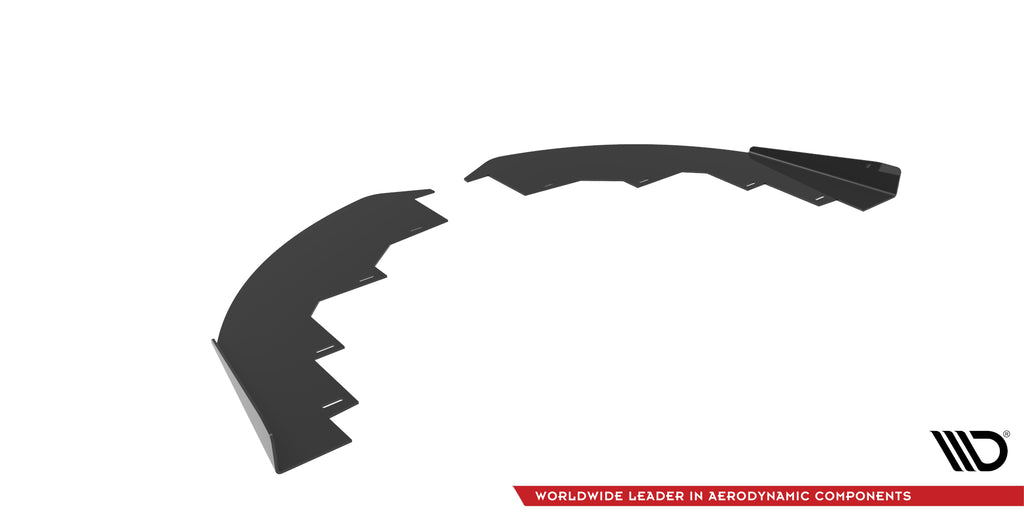 Maxton Design Front Stoßstange Flaps passend für Audi RS6 Avant C6 schwarz Hochglanz