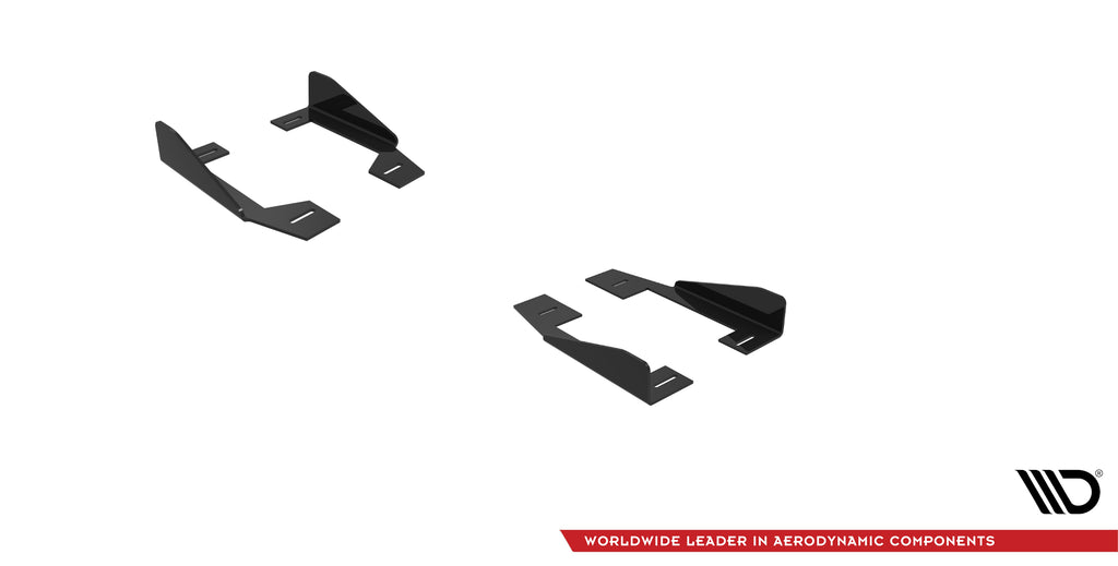 Maxton Design Seitenschweller Flaps passend für BMW 2 Coupe M-Paket / M240i G42 schwarz Hochglanz