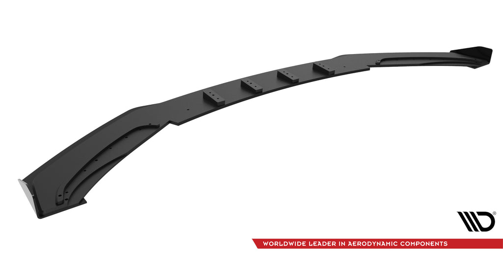 Maxton Design Street Pro Street+ Spoilerlippe Front Ansatz + Flaps passend für BMW 4er Gran Coupe F36 schwarz Hochglanz