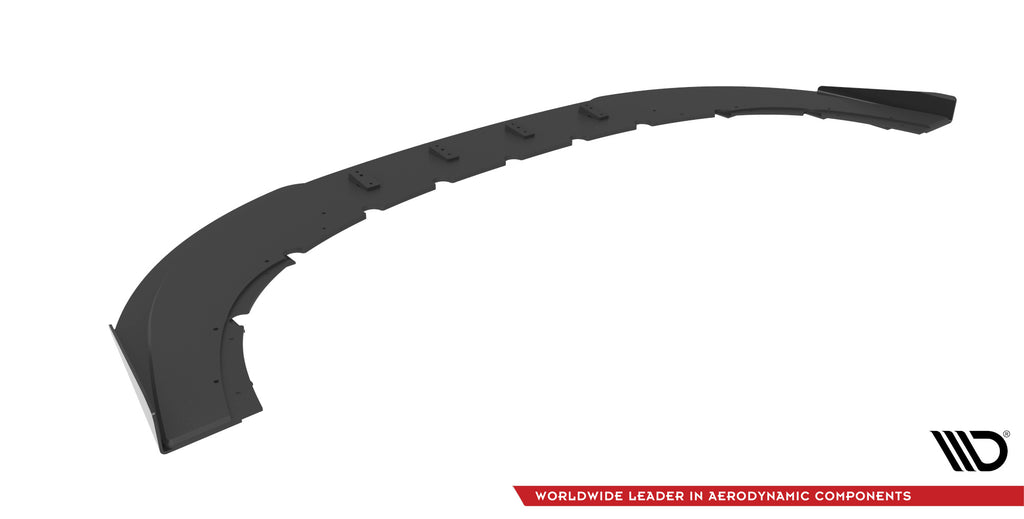 Maxton Design Street Pro Street+ Spoilerlippe Front Ansatz + Flaps passend für Audi RS6 Avant C6 schwarz Hochglanz