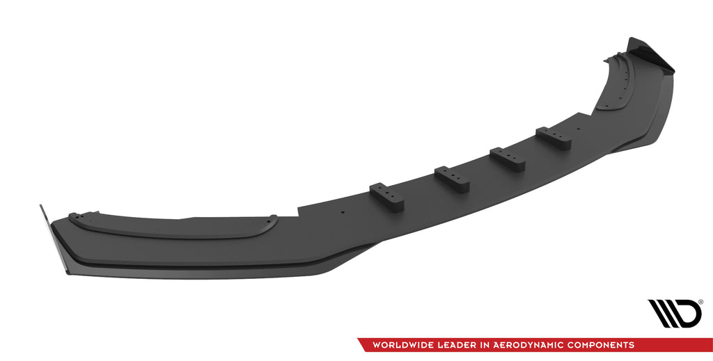 Maxton Design Street Pro Street+ Spoilerlippe Front Ansatz + Flaps passend für BMW 4er Gran Coupe F36 schwarz Hochglanz