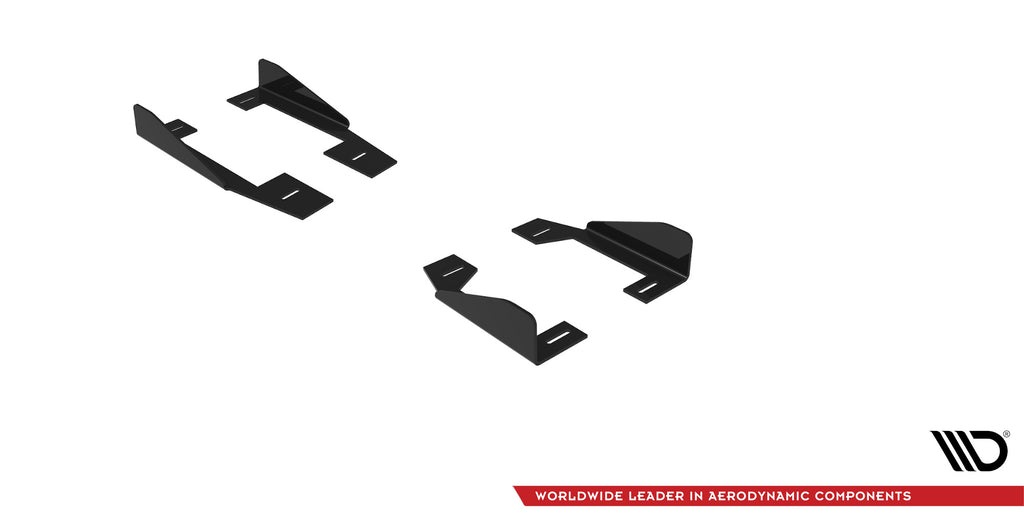 Maxton Design Seitenschweller Flaps passend für BMW 2 Coupe M-Paket / M240i G42 schwarz Hochglanz