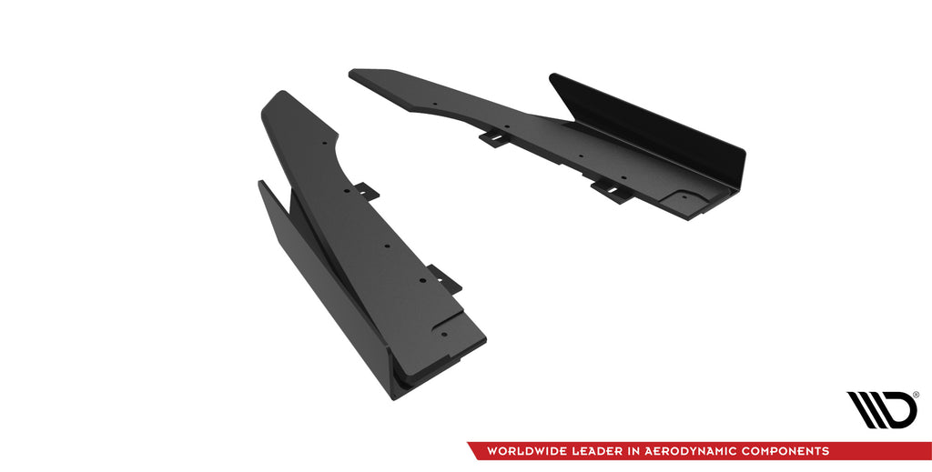 Maxton Design Street Pro Heck Ansatz Flaps Diffusor + Flaps passend für Audi RS6 Avant C6 schwarz Hochglanz