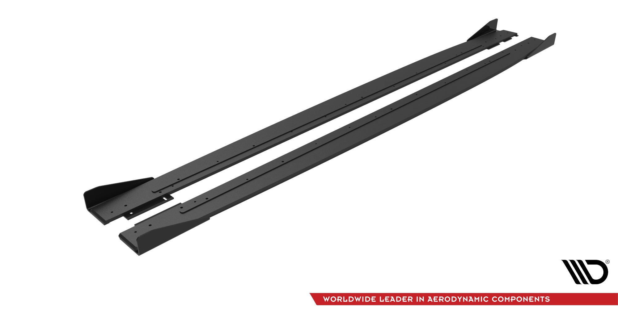 Maxton Design Street Pro Street+ Seitenschweller Leisten + Flaps passend für Mercedes-AMG C43 Coupe / Cabrio C205 Facelift / A205 Facelift schwarz Hochglanz
