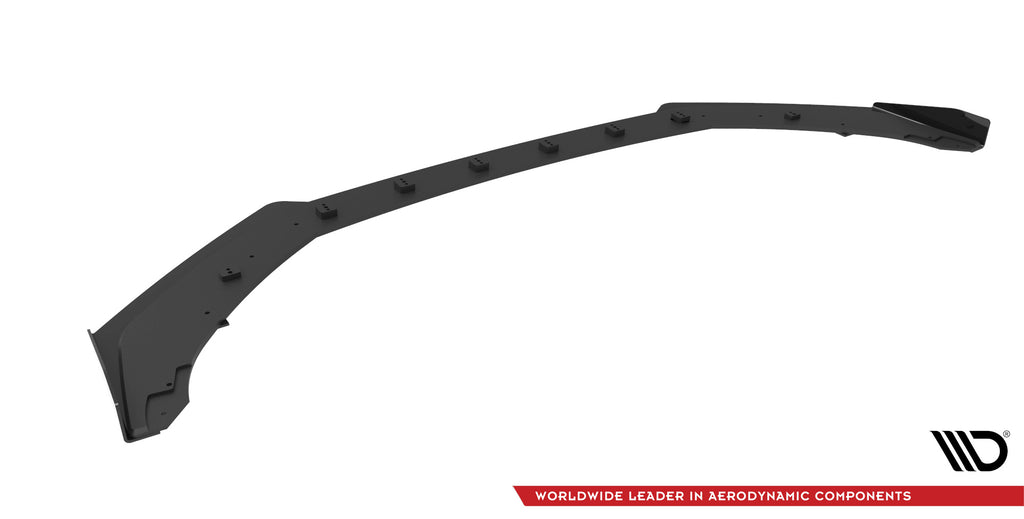 Maxton Design Street Pro Street+ Spoilerlippe Front Ansatz + Flaps passend für Peugeot 208 GT Mk2 schwarz Hochglanz