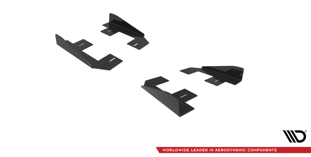 Maxton Design Seitenschweller Flaps passend für Audi RS6 Avant C6 schwarz Hochglanz