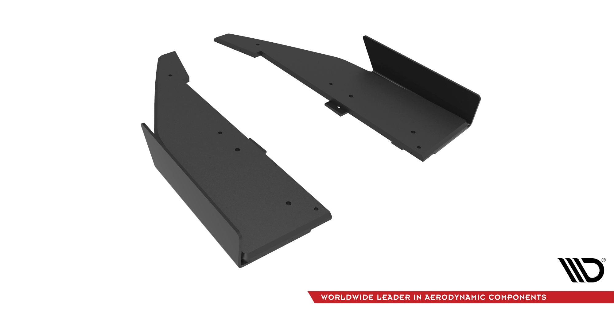 Maxton Design Street Pro Heck Ansatz Flaps Diffusor + Flaps passend für Mercedes-AMG C63 Limousine / Kombi W205 Facelift schwarz Hochglanz
