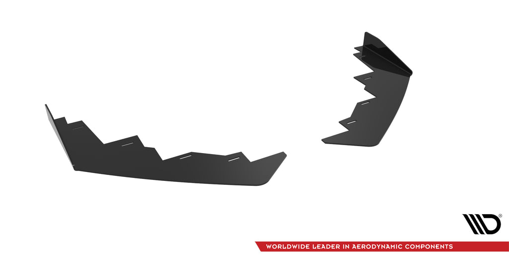 Maxton Design Front Stoßstange Flaps passend für Peugeot 208 GT Mk2 schwarz Hochglanz