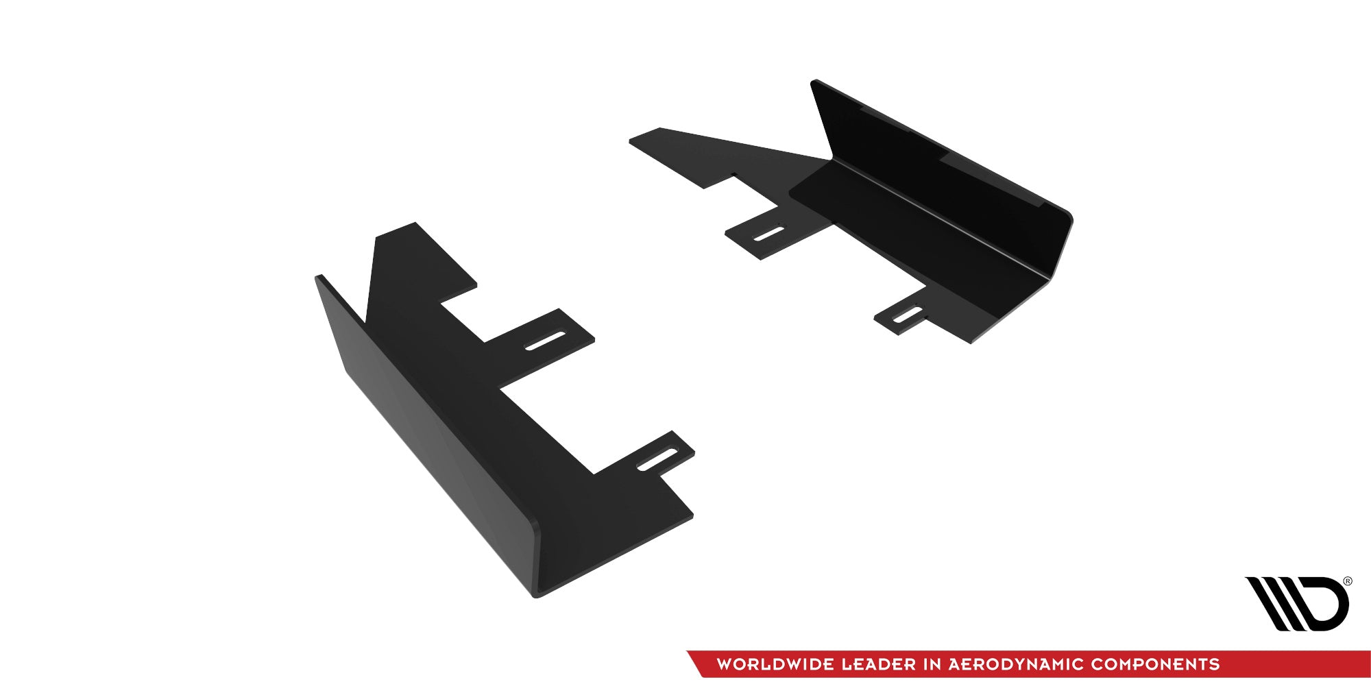 Maxton Design Hintere Seiten Flaps passend für Mercedes-AMG C63 Limousine / Kombi W205 Facelift schwarz Hochglanz