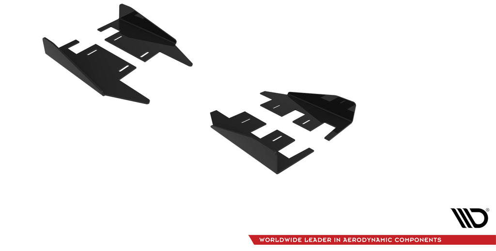 Maxton Design Seitenschweller Flaps passend für Mercedes-AMG C43 Coupe / Cabrio C205 Facelift / A205 Facelift schwarz Hochglanz