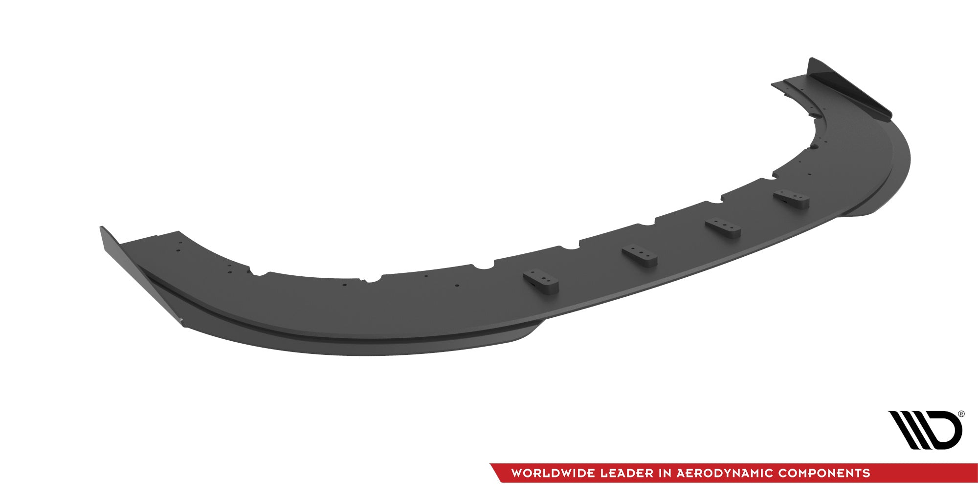 Maxton Design Street Pro Street+ Spoilerlippe Front Ansatz + Flaps passend für Audi RS6 Avant C6 schwarz Hochglanz