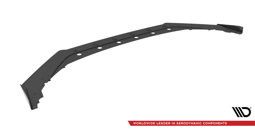 Maxton Design Street Pro Street+ Spoilerlippe Front Ansatz + Flaps passend für Honda Civic Type-R Mk 11 schwarz Hochglanz