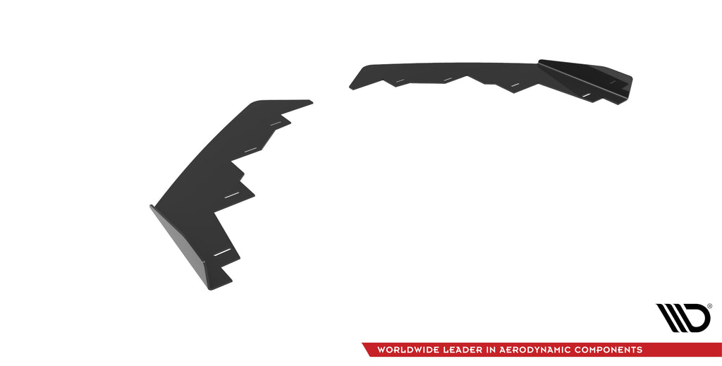 Maxton Design Front Stoßstange Flaps passend für Peugeot 208 GT Mk2 schwarz Hochglanz