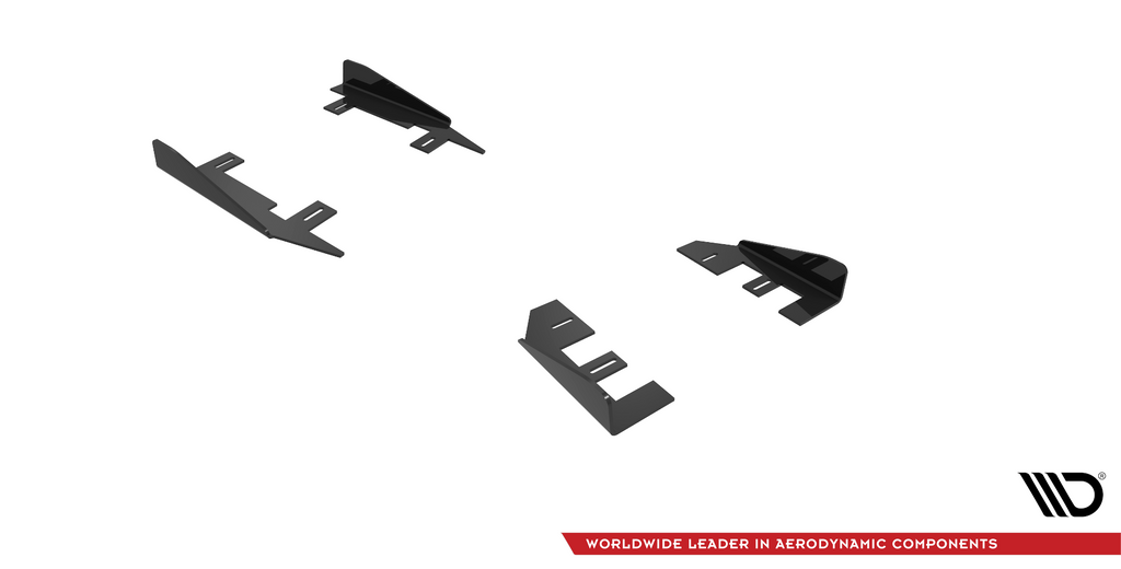 Maxton Design Seitenschweller Flaps passend für Audi A3 8Y schwarz Hochglanz