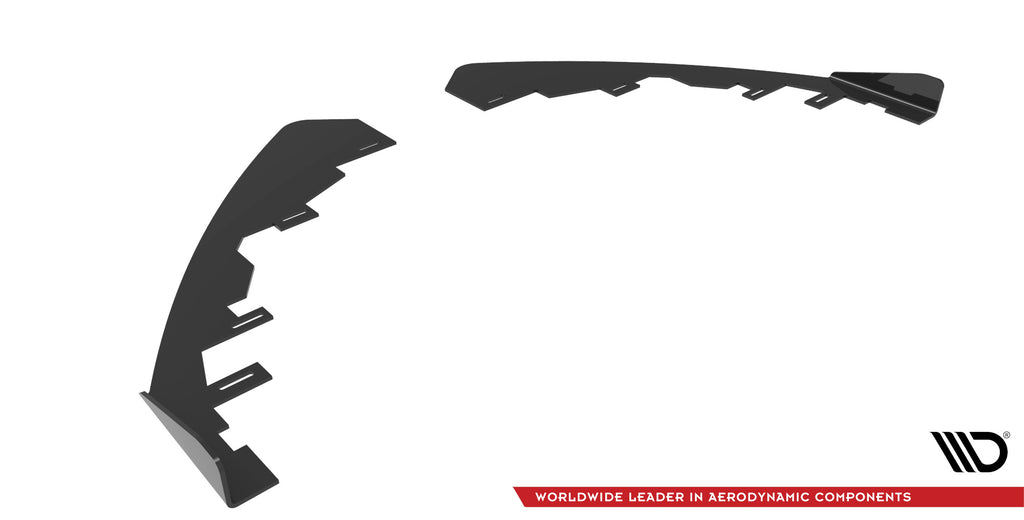 Maxton Design Front Stoßstange Flaps passend für Audi A3 8Y schwarz Hochglanz