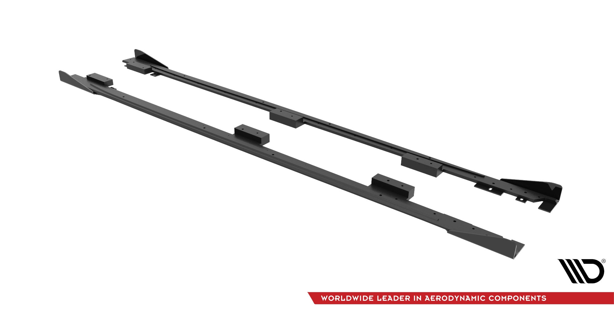 Maxton Design Street Pro Street+ Seitenschweller Leisten + Flaps passend für Audi A3 8Y schwarz Hochglanz