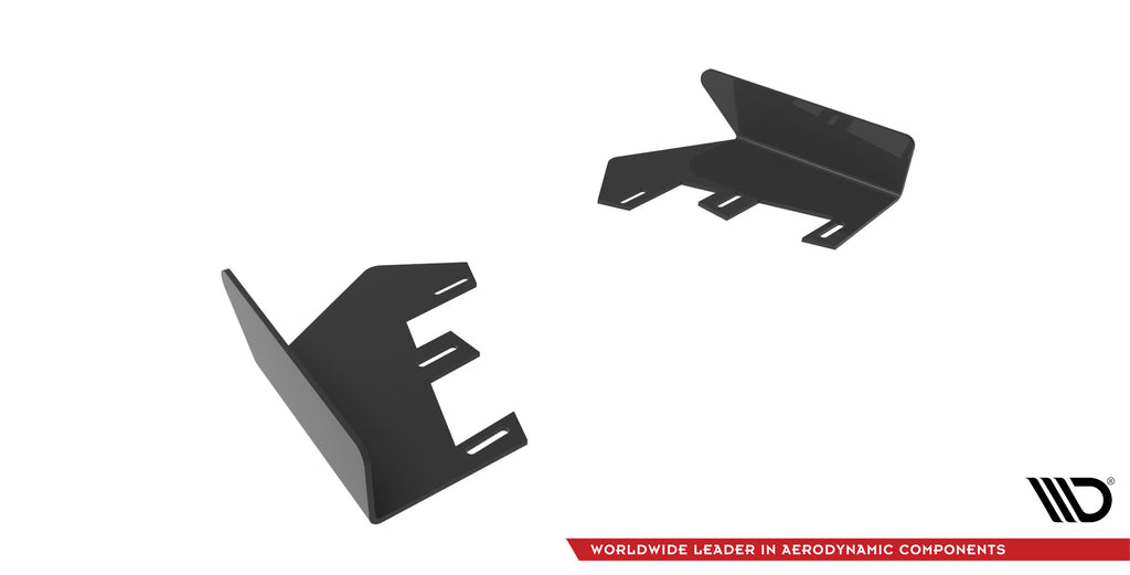 Maxton Design Hintere Seiten Flaps passend für Mercedes A35 AMG Hatchback Aero Pack W177 schwarz Hochglanz